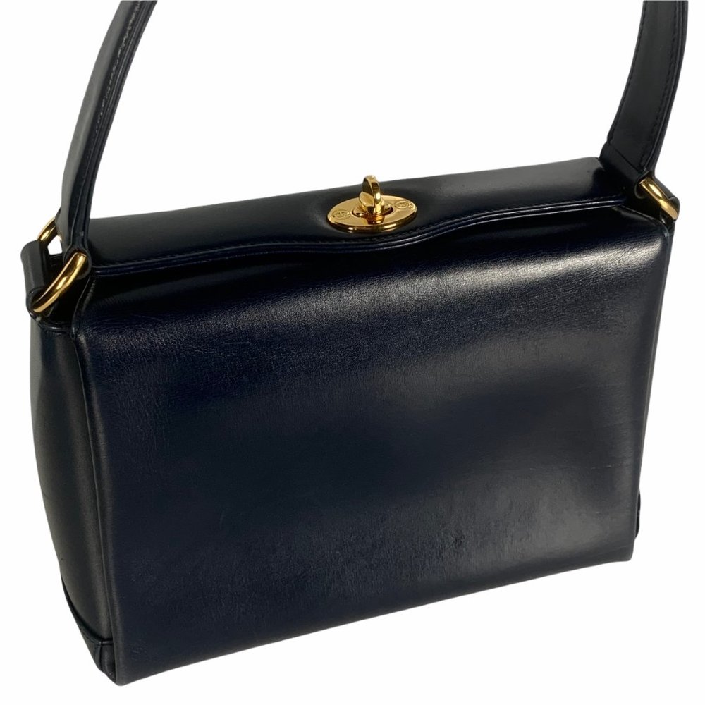 Gucci Rare Navy Vintage Leather Hand Bag
